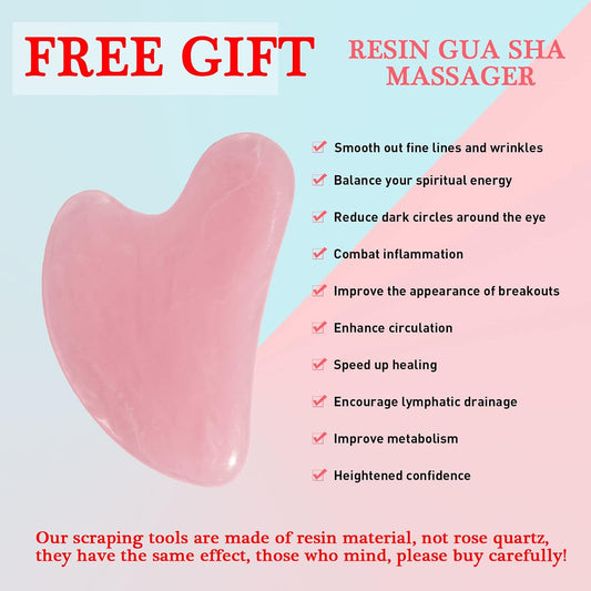 Ice Roller & Gua Sha Set for Face, Eyes & Neck - Pink