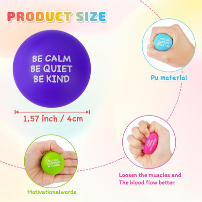 SHQDD Stress Balls for Adults, 8PCS Foam Stress Relief Toys for Kids & Adults, Bulk Squeeze Balls for Office Relief Employee Appreciation, Classroom Prizes, Student Gifts, Perfect Party Favors
