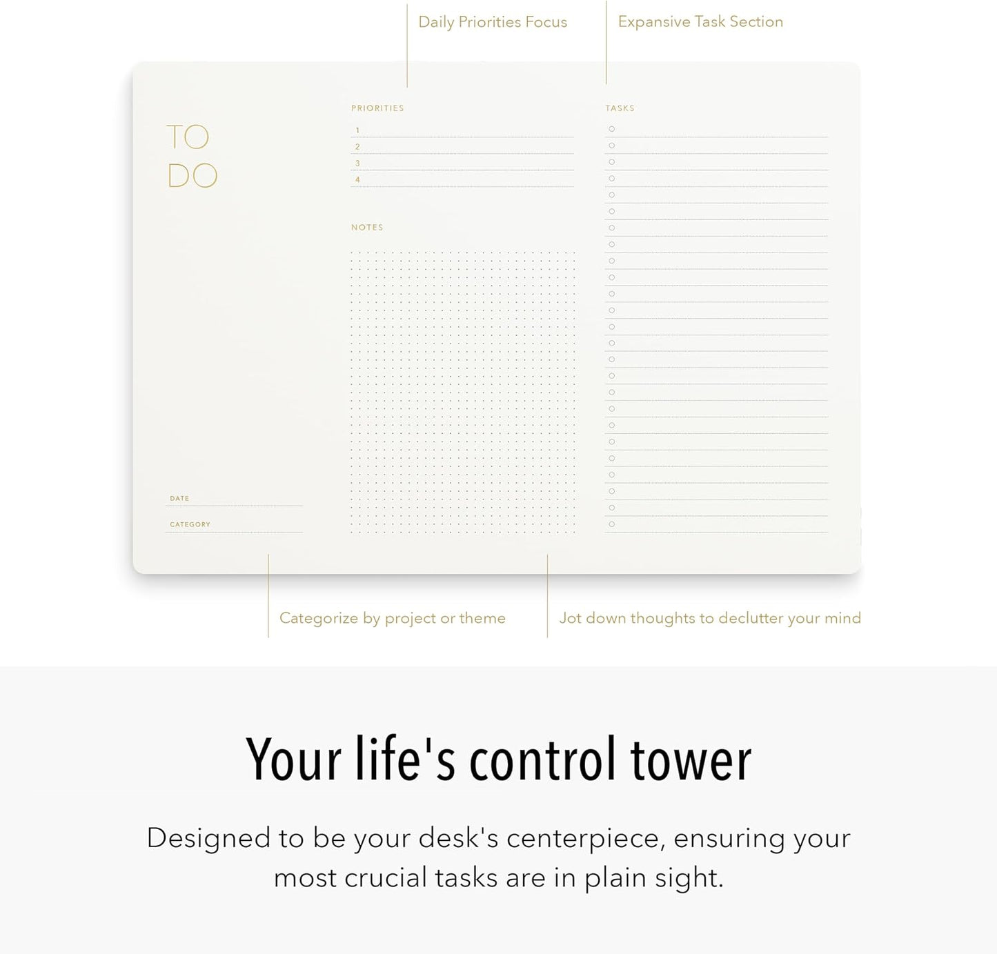 Daily Planner Notepad, A4, 52 Sheets, Undated,Time Blocking,Hourly Schedule