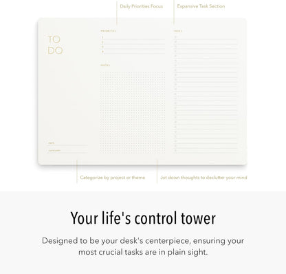 Daily Planner Notepad, A4, 52 Sheets, Undated,Time Blocking,Hourly Schedule