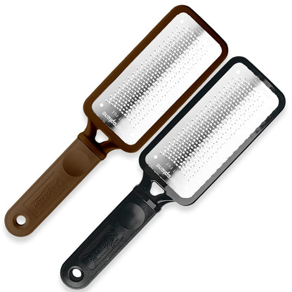Microplane Colossal Foot File Scraper - The Original Stainless Steel Foot Rasp, Dead Skin/Callus Remover for Feet, Gentle Foot Scrubber, Pedicure Tools for Salon-Quality Foot Care, Black
