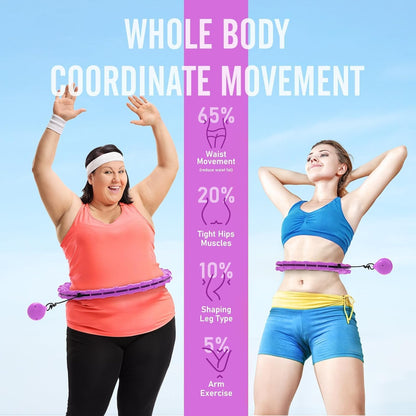 JKSHMYT Weighted Hula Circle for Adults Weight Loss, Infinity Fitness Hoop