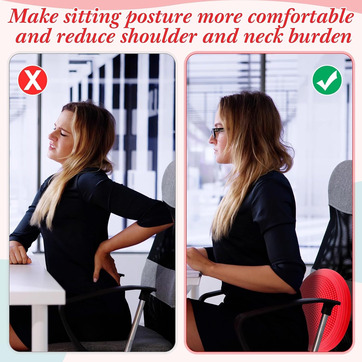 Libima 8 Pcs Wiggle Seat Inflated Wobble Cushion Sensory Seat Flexible Balance Board Balance Disc for Kids Men Women Physical Exercise Improving Posture Home Office Classroom