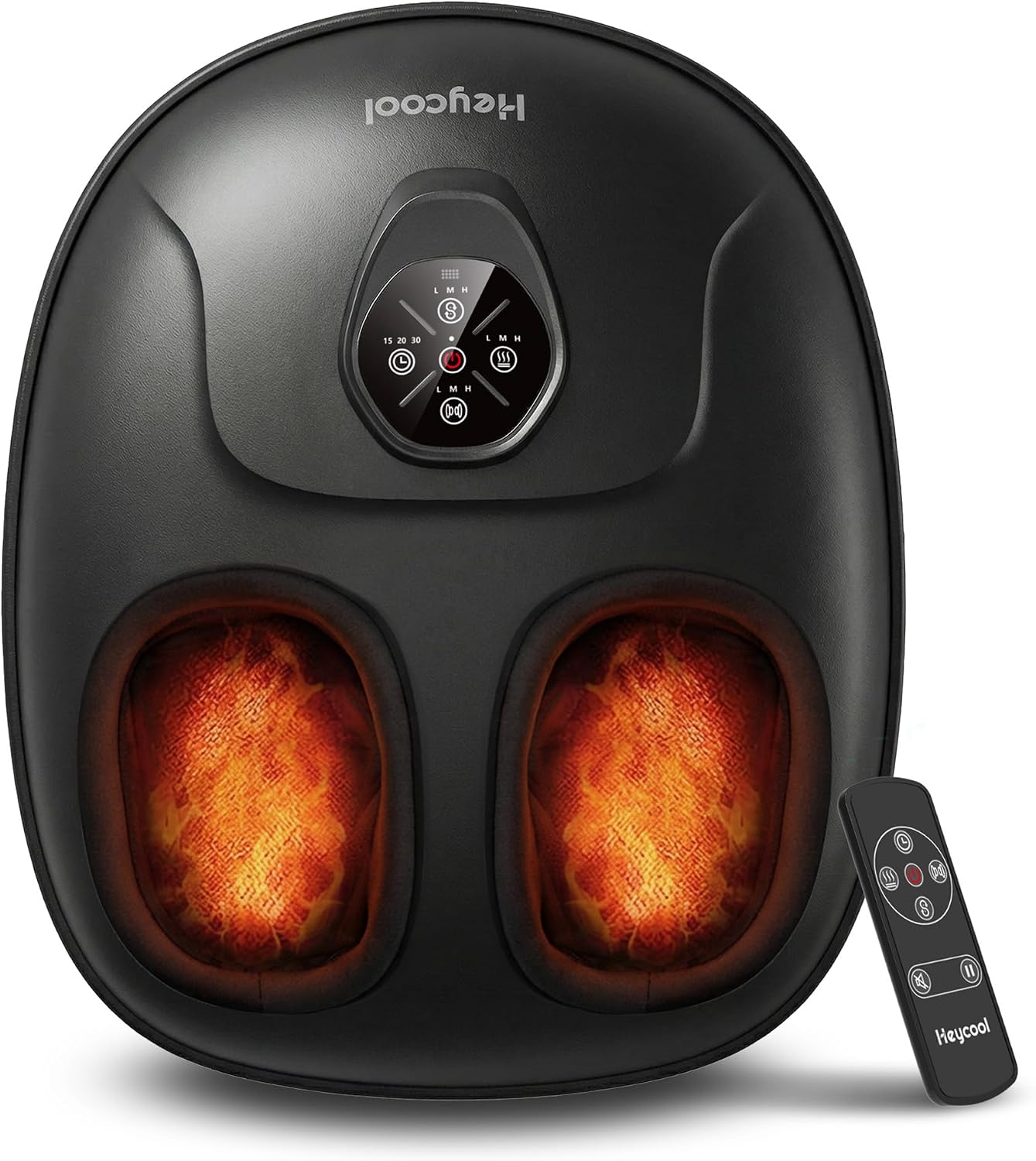 Heycool Shiatsu Foot Massager with Heat FSA Eligible HSA, Gift Men Women | [2026 Upgraded] Compression, Vibration, Deep Kneading Massager for Plantar Fasciitis, Neuropathy, Remote Control