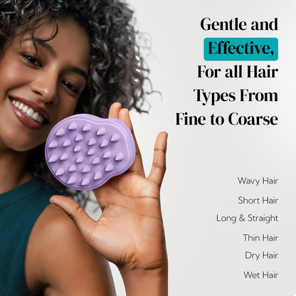 HEETA 2-Pack Large Scalp Massager Scrubber Shampoo Brush for Hair Growth