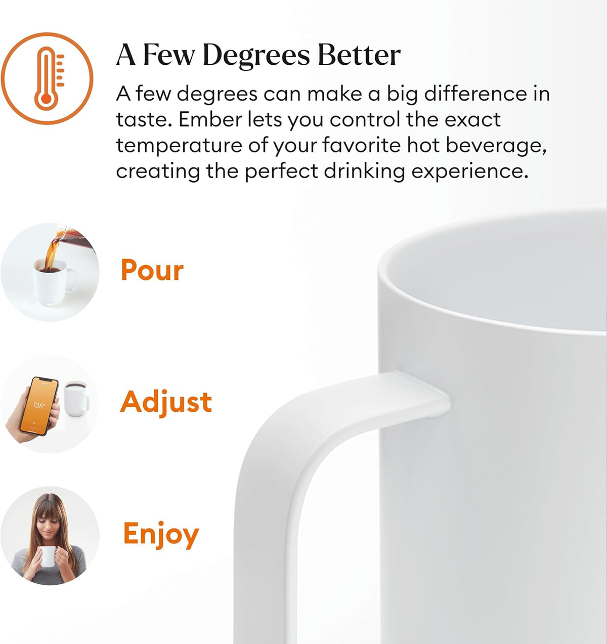 Ember Temperature Control Smart Mug 2, 14 Oz, App-Controlled Heated Coffee Mug with 80 Min Battery Life and Improved Design, Black