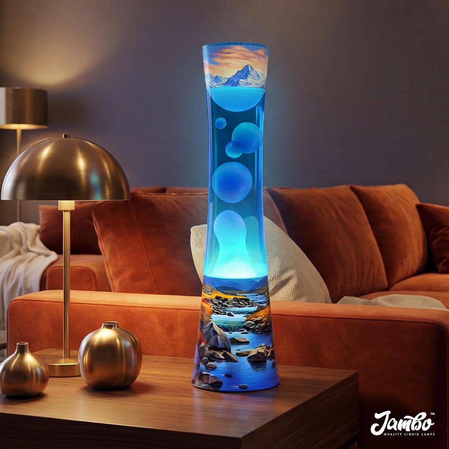 JAMBO 15.5" The Upgraded Motion Lamp, Sunset Decal Motion Light, Beautiful Home Decor, Living Room Bedroom Lamp, Relaxing Nightlight for Teens, Kids & Adults