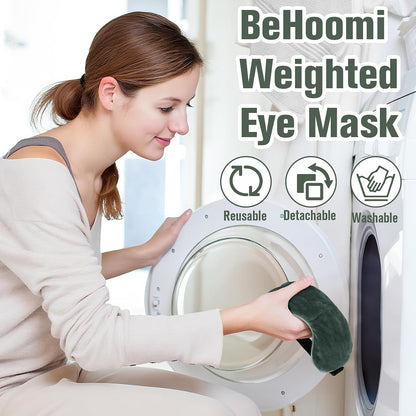 BeHoomi Cooling & Heated Eye Mask, Weighted Eye Mask for Sleeping, Purple