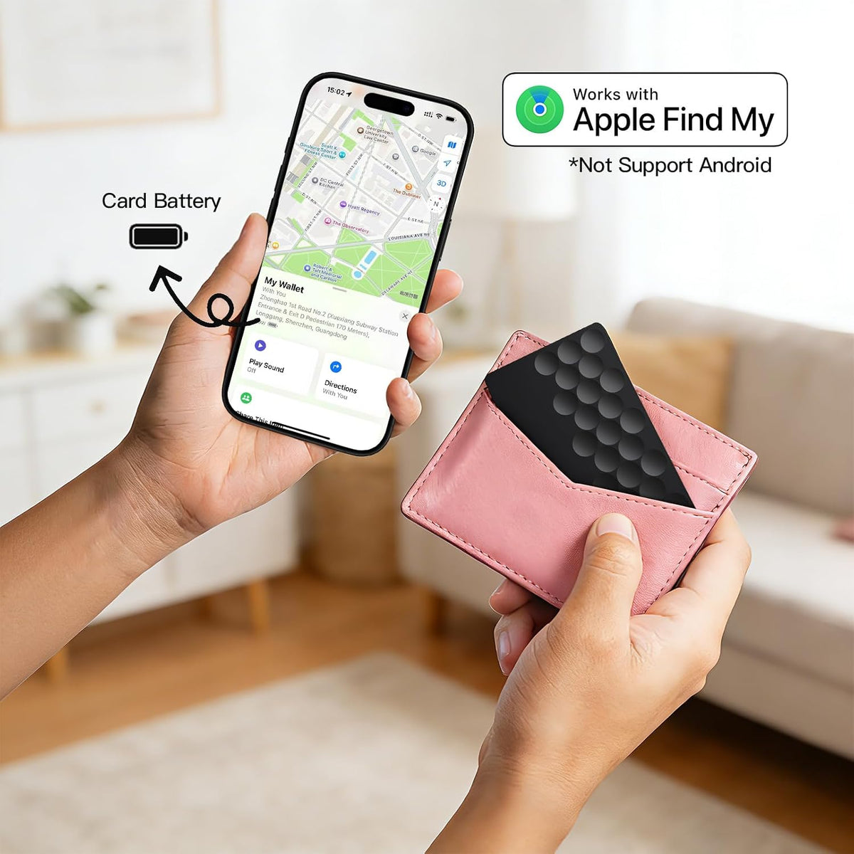 2026 Apple MFi Certified Wallet Tracker Smart Card for Find My