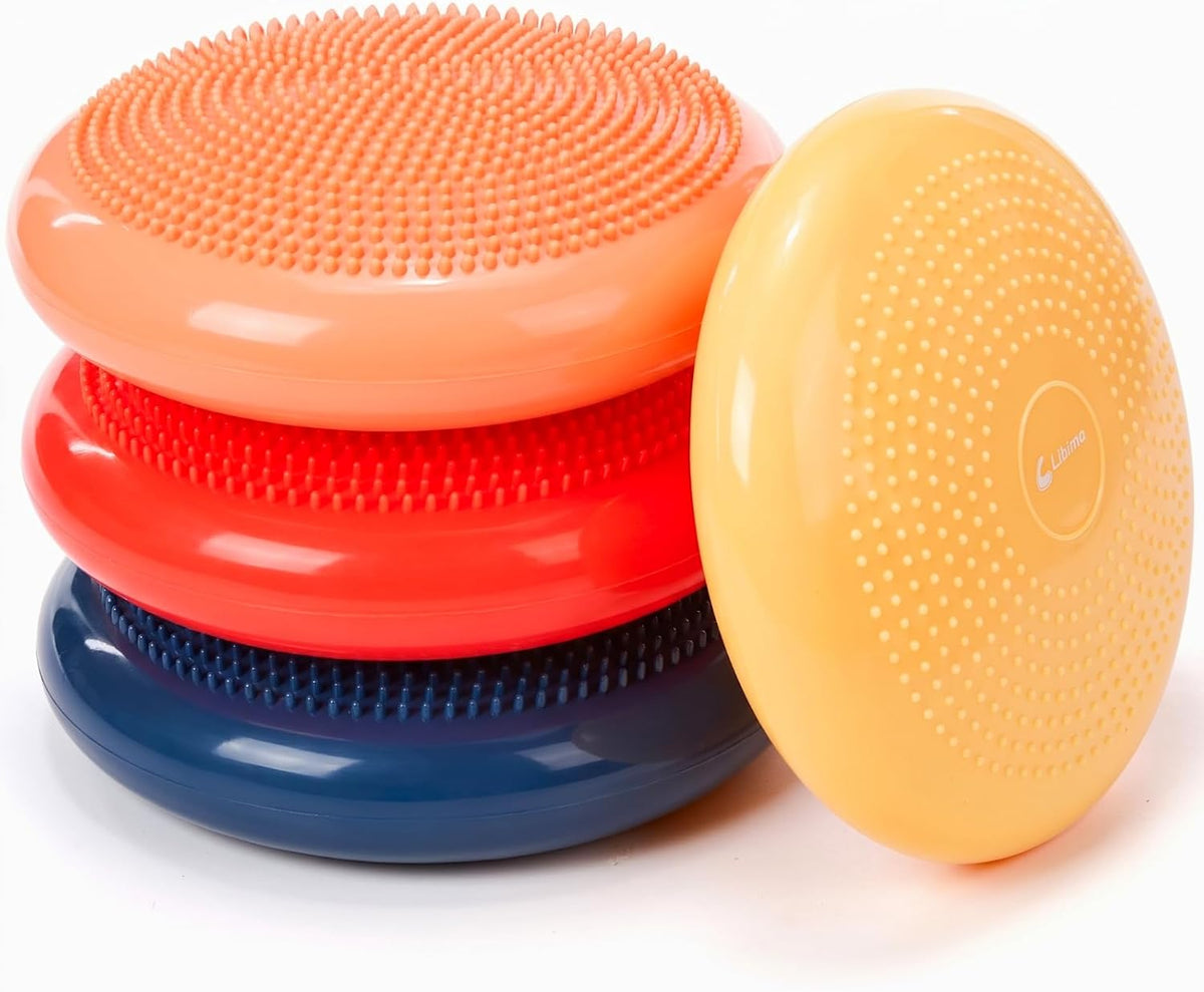 Libima 4 Pcs Wiggle Seat for Kids Inflated Wobble Cushion