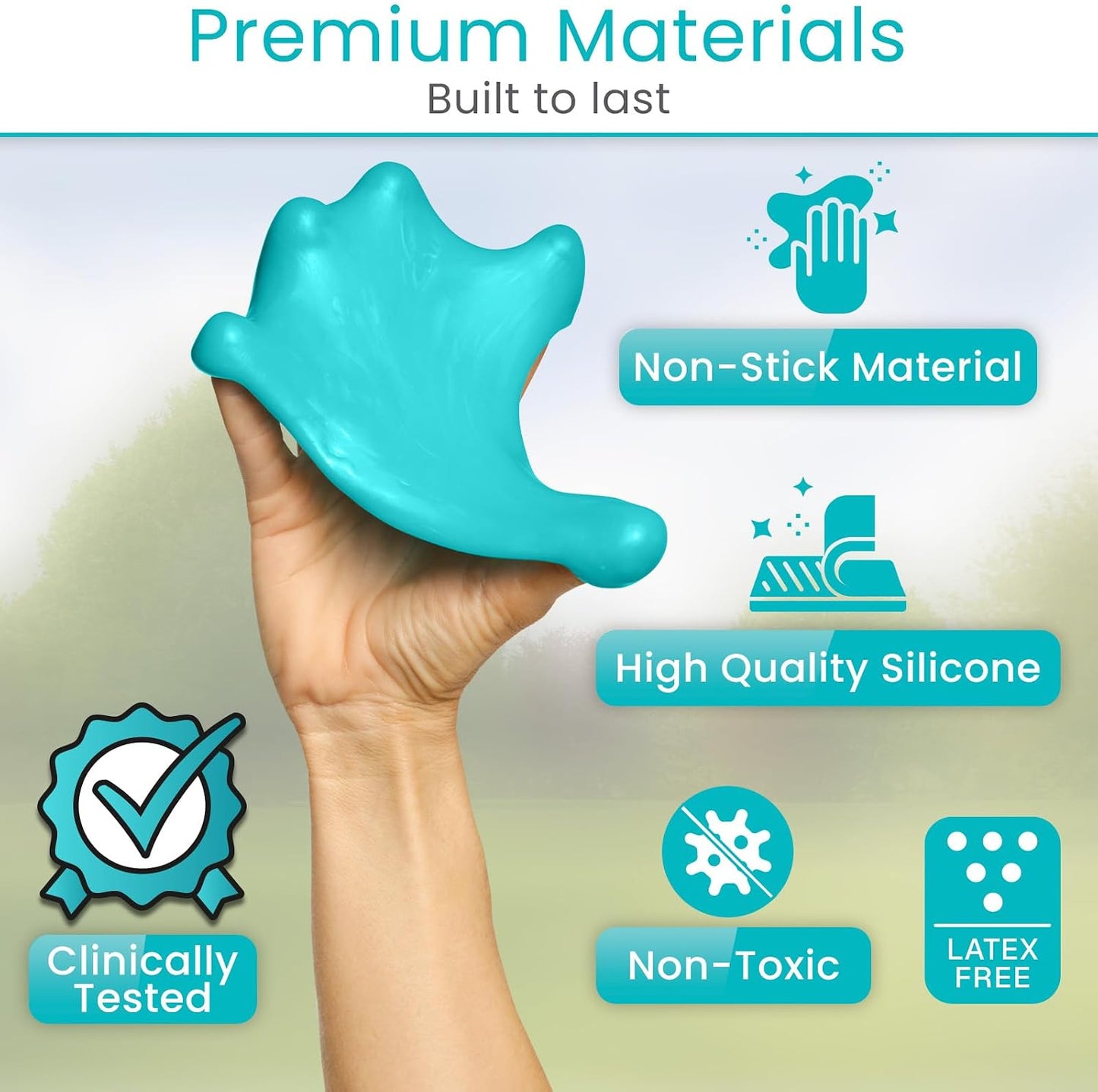 Vive Therapy Putty for Adults, for Hand (2 Pack) - Occupational Sensory Stress Relief Tools - for Physical Exercise, Finger Pain, Grip Strength, Rehab, Arthritis, Forearms, Fidgeting, Motor Skills