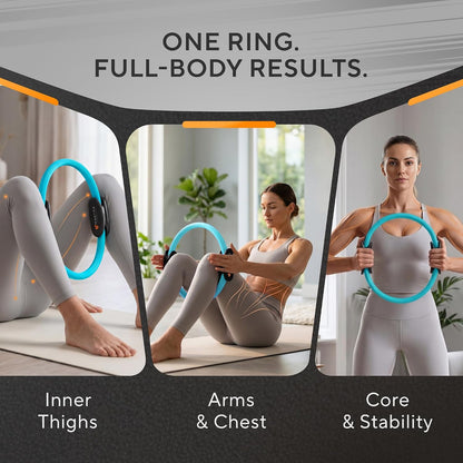 Pilates Ring Circle, Magic Circle Pilates Ring, Inner Thigh Exercise Equipment, Fitness Rings for Women, Thigh Master Inner Thigh Exerciser, Yoga Ring Pilates Equipment for Home Workouts