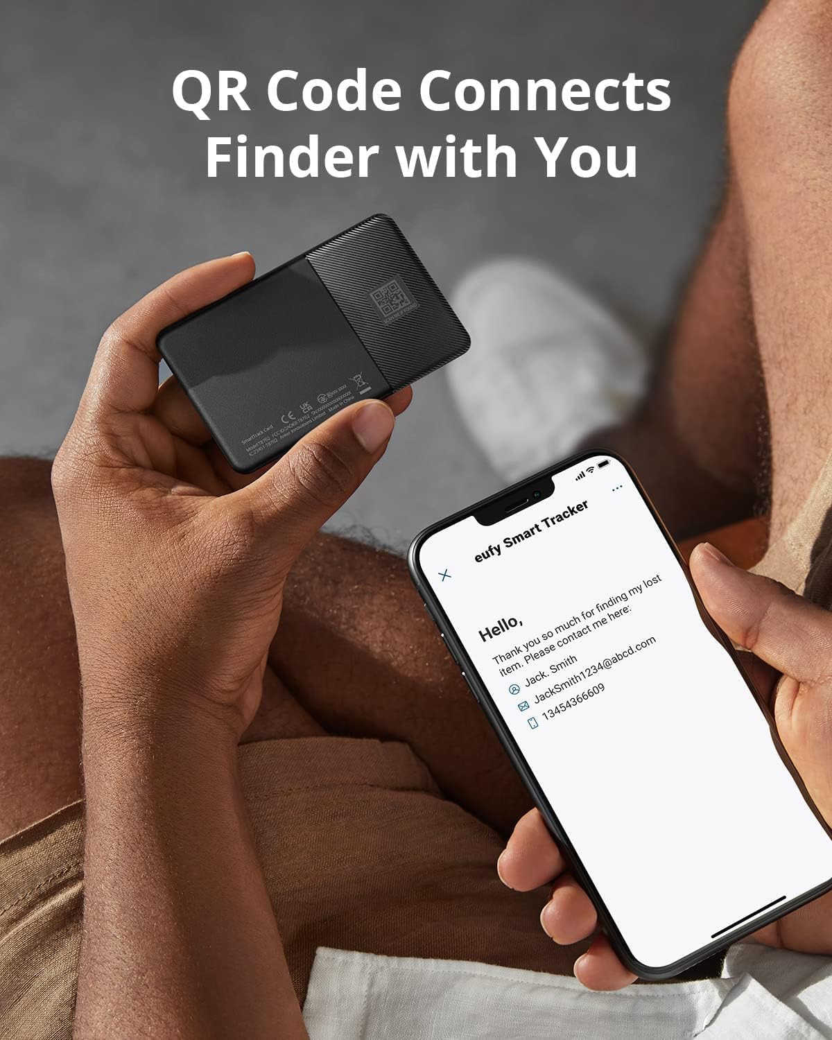 eufy Security SmartTrack Card E30 (Black, 1-Pack), Works with Apple Find My (iOS Only), Wallet Tracker, Phone Finder, Up to 3-Year Battery Life(Android Not Supported), Water Resistant