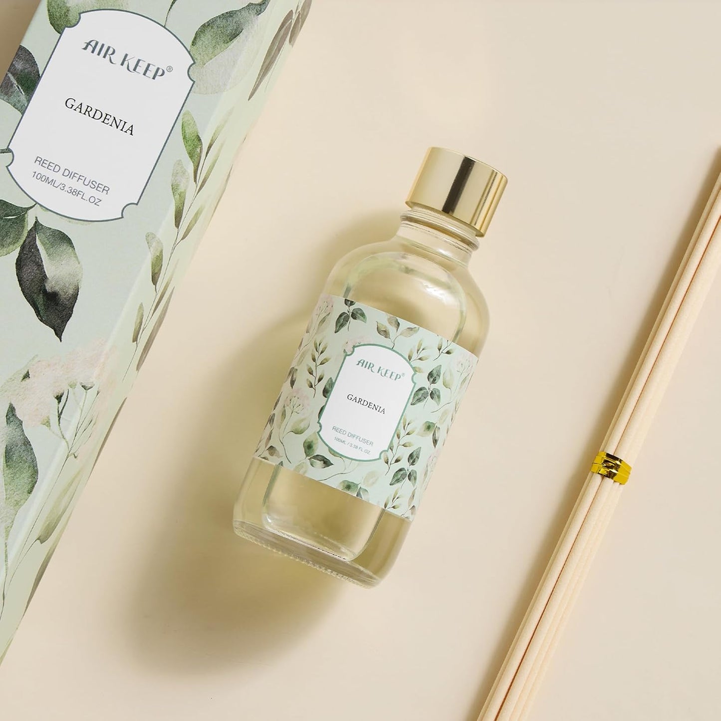 Airkeep Reed Diffuser Oil Set with Reed Sticks,Citrus Aromatherapy Oil Scent Diffuser for Home Office Bathroom Decoration Perfume and Gifts 3.38oz/100ml