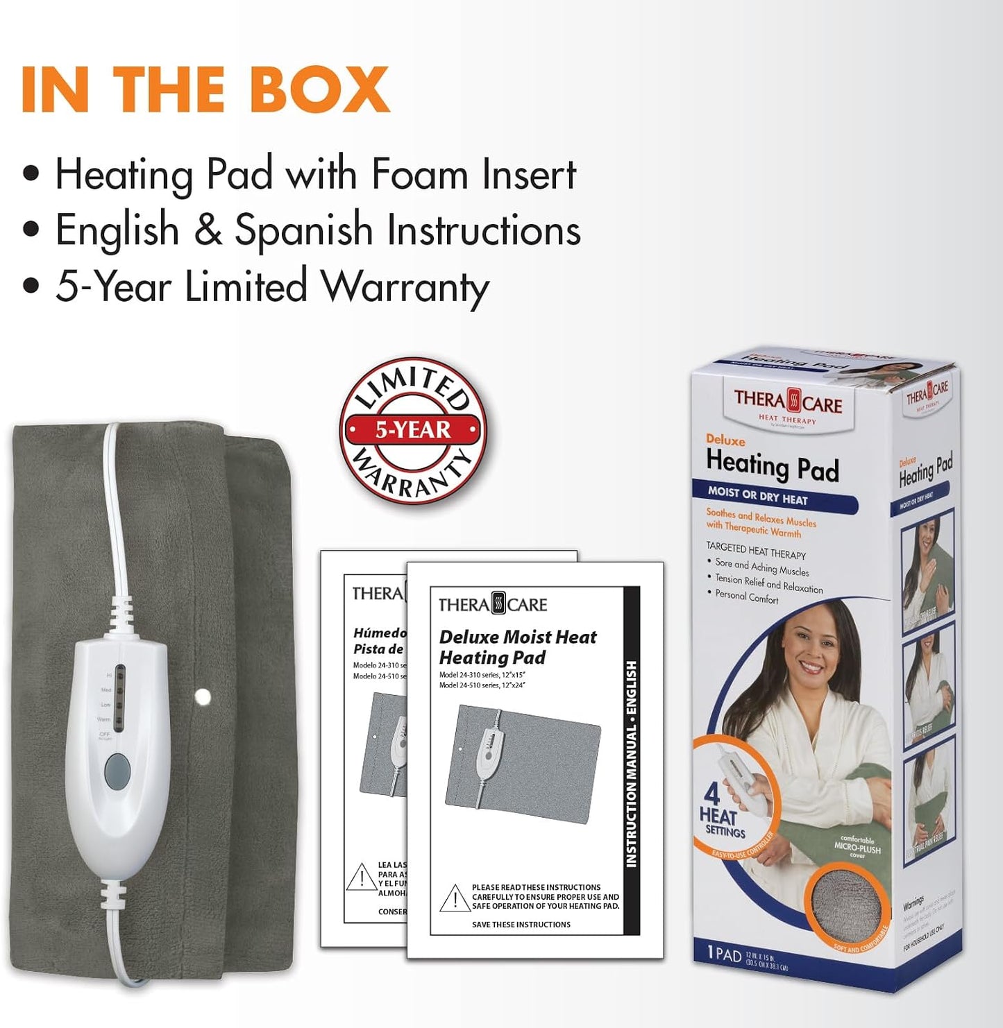 Deluxe Heating Pad Moist/Dry Heat Therapy