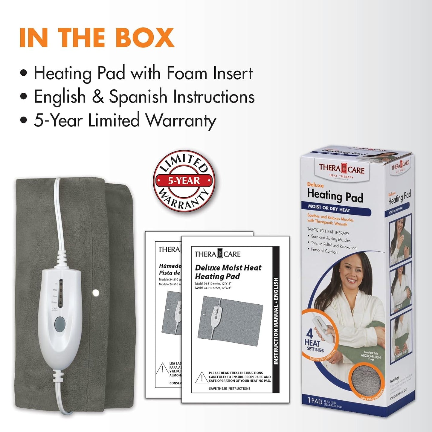 Deluxe Heating Pad Moist/Dry Heat Therapy