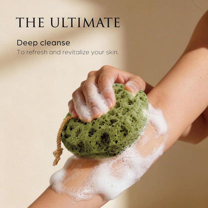 Spongentle Loofah Sponge for Shower and Bathing, Bath Sponge with Dual Texture, Shower Pouf for Gentle and Deep Exfoliation, Large Size Body Scrubber for Men & Women, PU Foam, 37% More Lather, 3 Pack