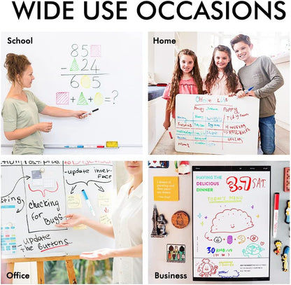 Shuttle Art Magnetic Whiteboard Markers, 20 Pieces Fine Tip and Eraser, Dry Erase Whiteboard Markers, for Writing on Whiteboards, Weekly Planner, Glass for School Office Home
