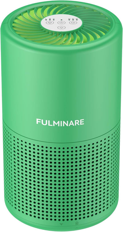 FULMINARE Air Purifiers for Home Bedroom H13 HEPA Air Purifier, 3 Speeds, Timer, 24dB, Small Mini Air Purifier with Night Light, Sage Green