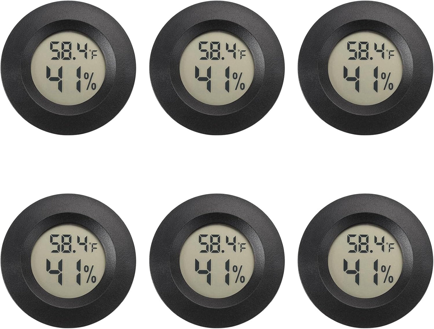 Mini Hygrometer Thermometer Digital Humidity Meter Indoor/Outdoor Humidity Monitor Reptile Thermometer for Greenhouse Garden Cellar Fahrenheit(℉)/ Celsius(℃) 2 Pack