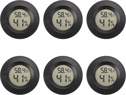 Mini Hygrometer Thermometer Digital Humidity Meter Indoor/Outdoor Humidity Monitor Reptile Thermometer for Greenhouse Garden Cellar Fahrenheit(℉)/ Celsius(℃) 2 Pack