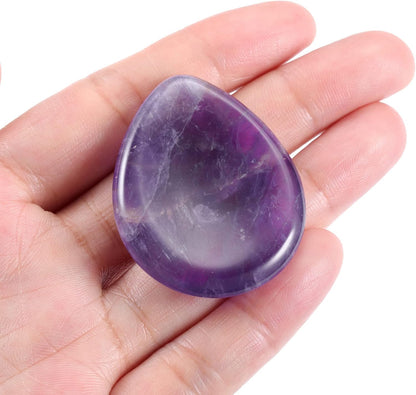 CrystalTears Tiger's Eye Thumb Worry Stone Healing Crystal Pocket Palm Stone Worry Stones for Anxiety Stress Relief