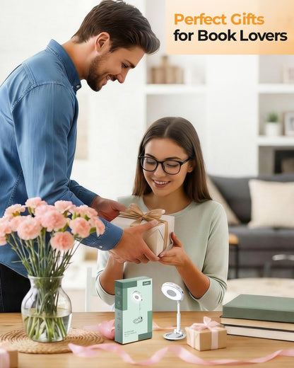 18 LED Rechargeable Clip On Book Light | 3 Color Temperatures, Stepless Dimming, Timer & Memory Function, Wide Beam Lighting, Bed Reading and Travel Use