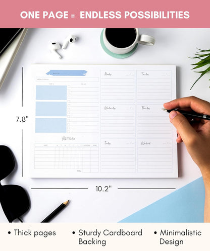 Lamare Weekly Planner Notepad – Premium Undated Weekly To Do List Notepad