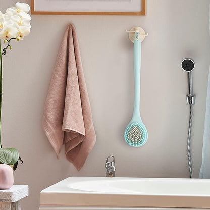 BEDELITE Back Scrubber for Shower, Soft Bath Brush Long Handle for Men & Women(16.4 Inches), Anti Slip Body Scrubber Exfoliator for Cleaning(Blue)