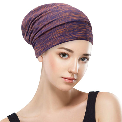 Silk Satin Lined Bonnet Sleep Cap - Adjustable Stay on All Night Hair Wrap Cover Slouchy Beanie for Curly Protection Women and Men Solid Black