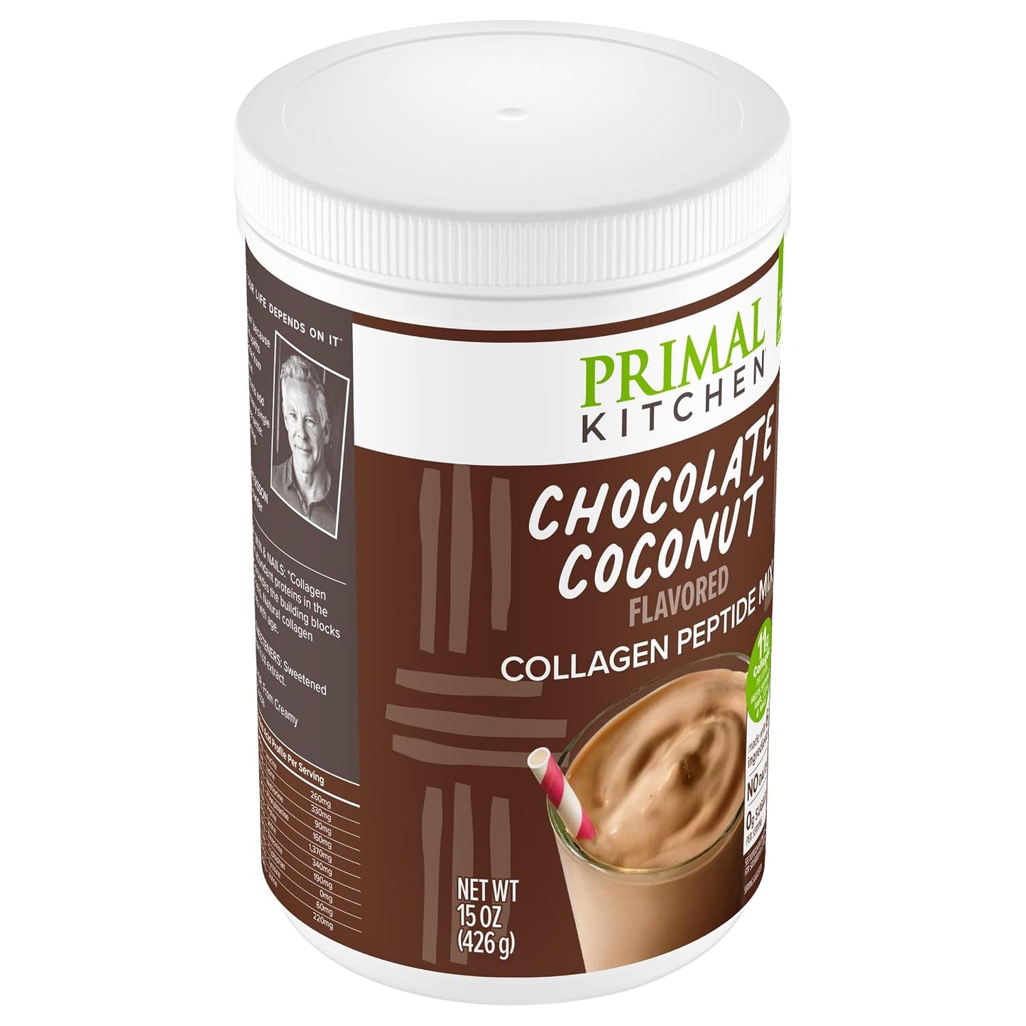 Primal Kitchen Matcha Collagen Keto Latte Powder, Sugar-Free Collagen Peptides, 9.33 Ounces