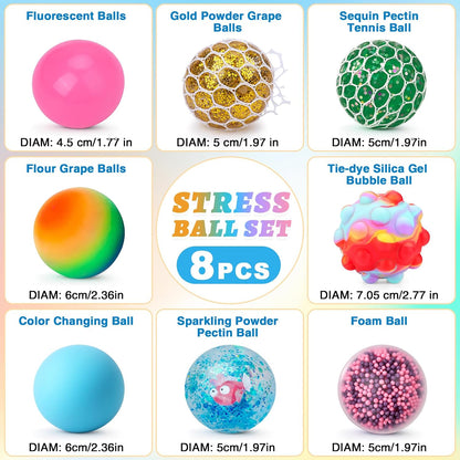 36 Pack Stress Balls, Squishy Balls, Squishy Fidget Stress Relief