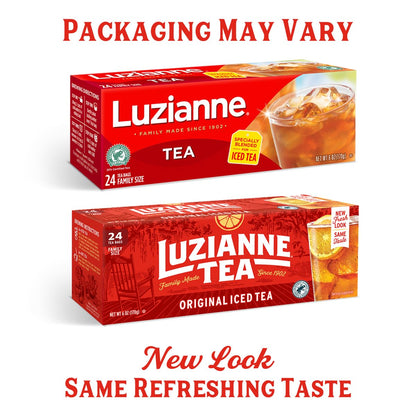 Luzianne Unsweetened Hibiscus Iced Tea Bags, Family Size, 22ct Box (Pack of 6)