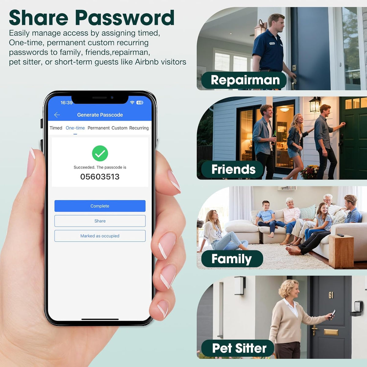 Smart Key Lock Box Electronic Bluetooth Lock Box with TTLOCK APP Control & PIN Code Types,Share eKey Lock Box for Airbnb Realtor House Office with Removable Shackle