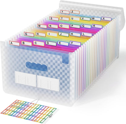 ABC life 26 Pockets Accordion File Organizer, Expanding File Folders
