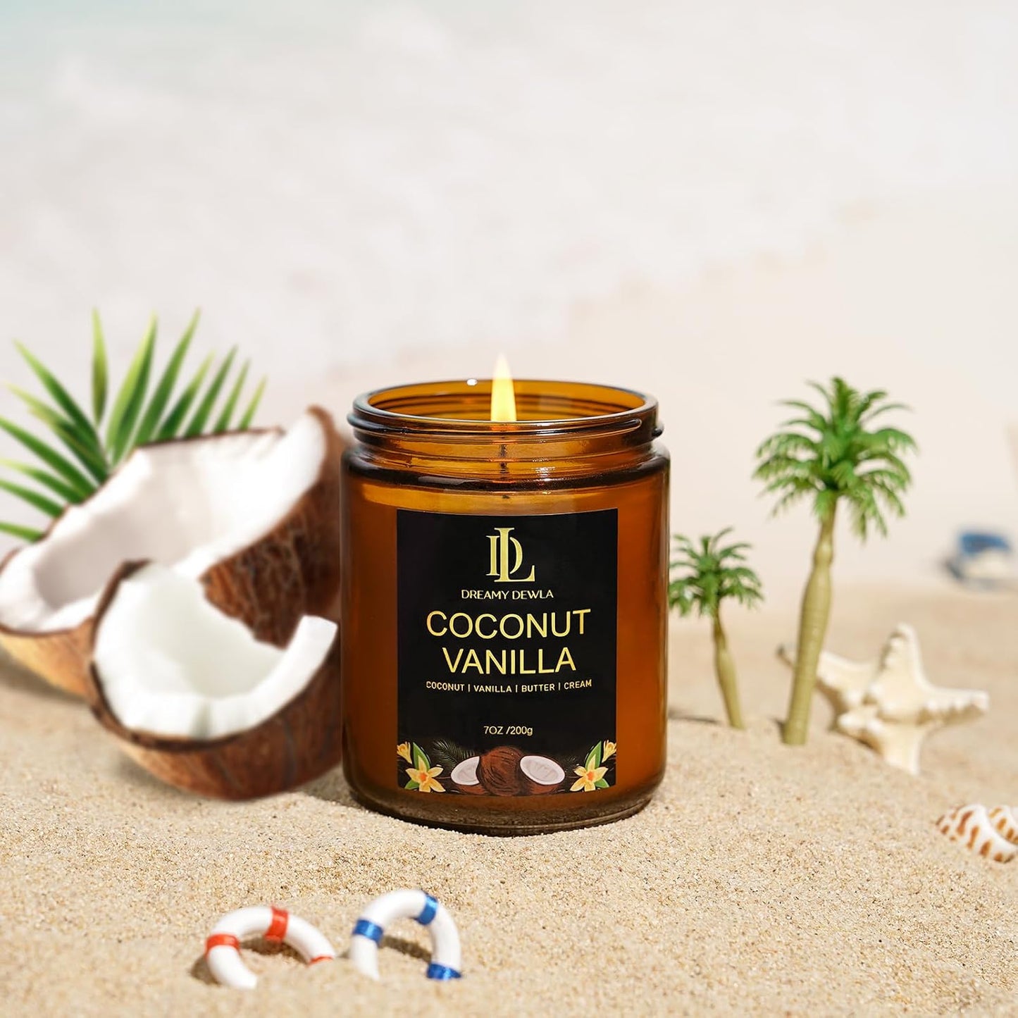 Scented Candles Set, 4 Pack Soy Candles for Home Scented, Candle Gifts for Women Men, 28oz 200 Hours Burn, Scents of Pineapple Cocktail/Coconut Vanilla/Pink Sands/Bahamian Breeze