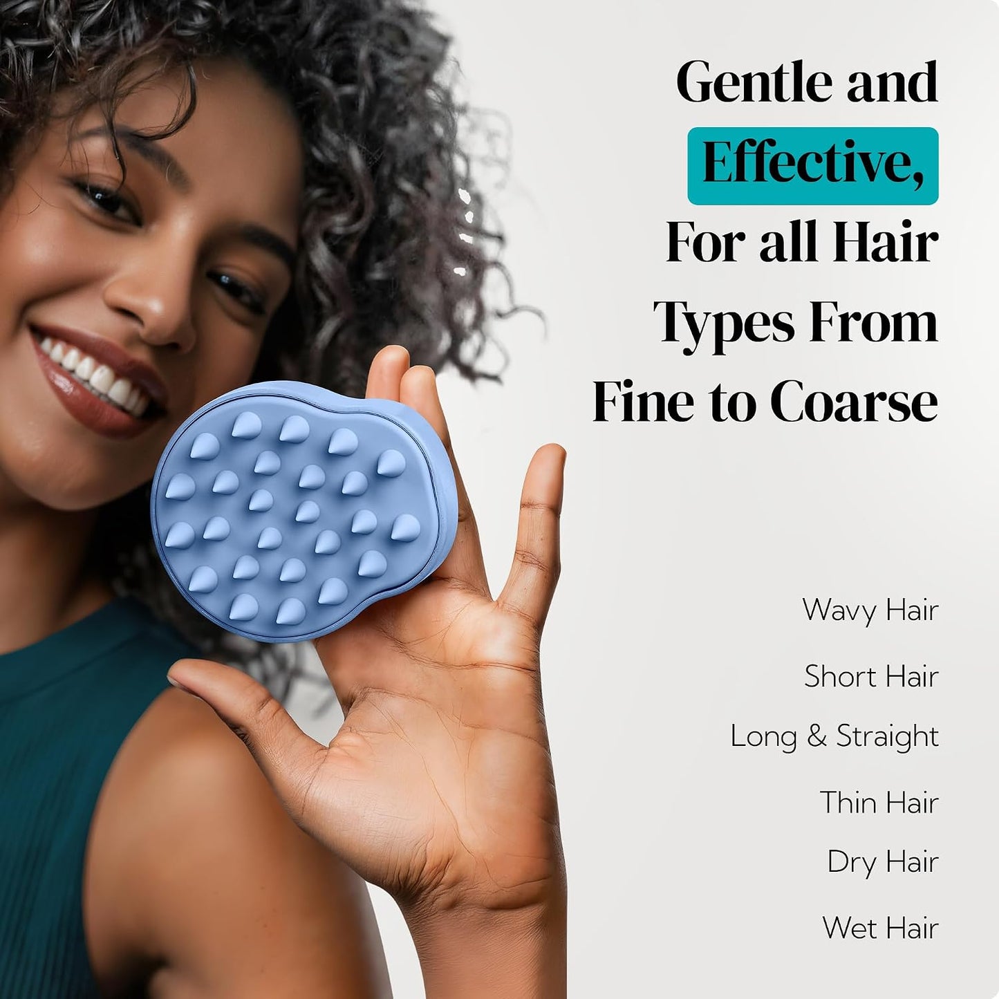 HEETA Hair Scalp Massager Shampoo Brush 2 Pack, Soft Silicone Bristles to Remove Dandruff, Waterproof Hair Scrubber for Both Wet Dry Use, Suitable for Men & Women (Green & Black)