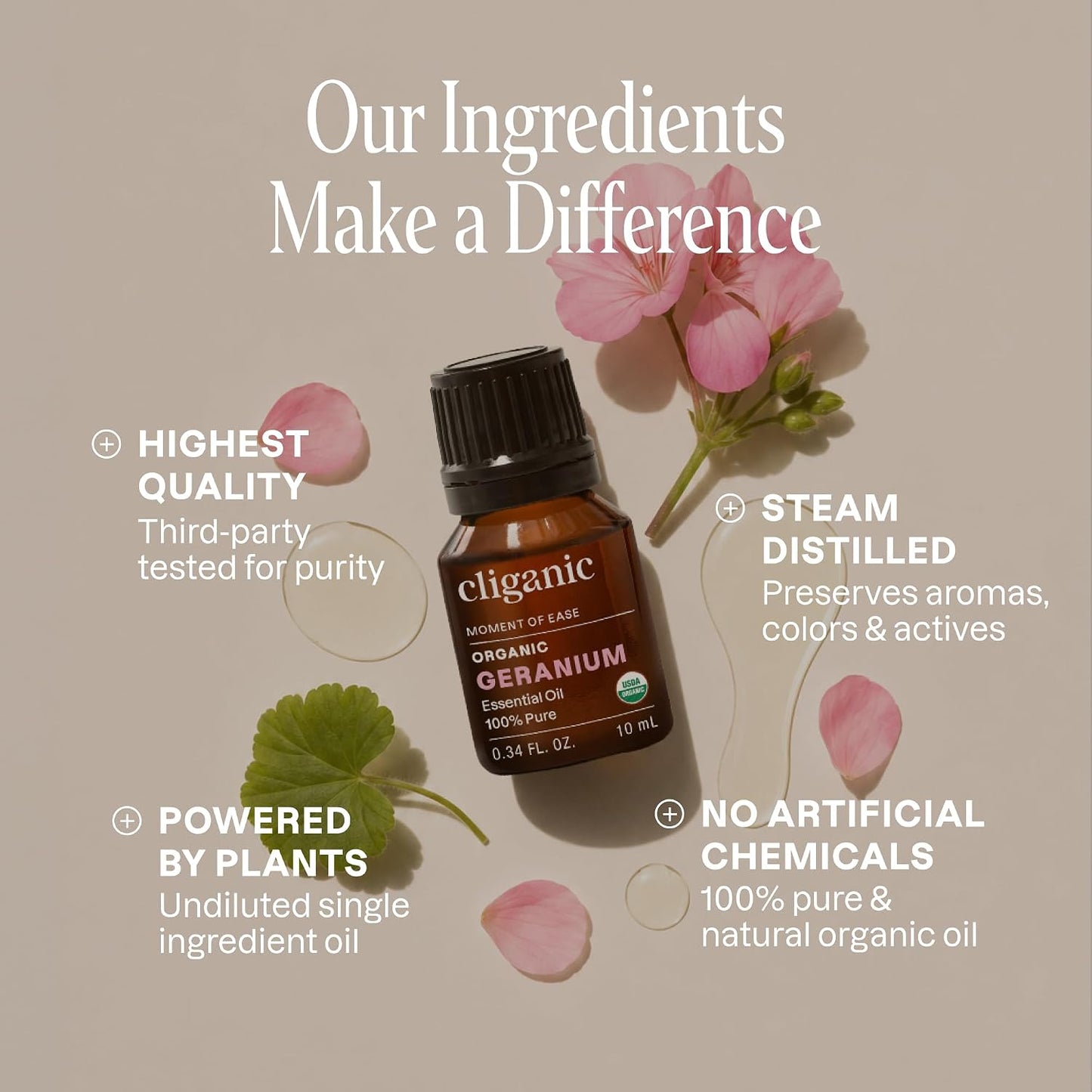 Cliganic Organic Lavender Essential Oil - 100% Pure Natural Undiluted, for Aromatherapy Diffuser | Non-GMO Verified - Colors B