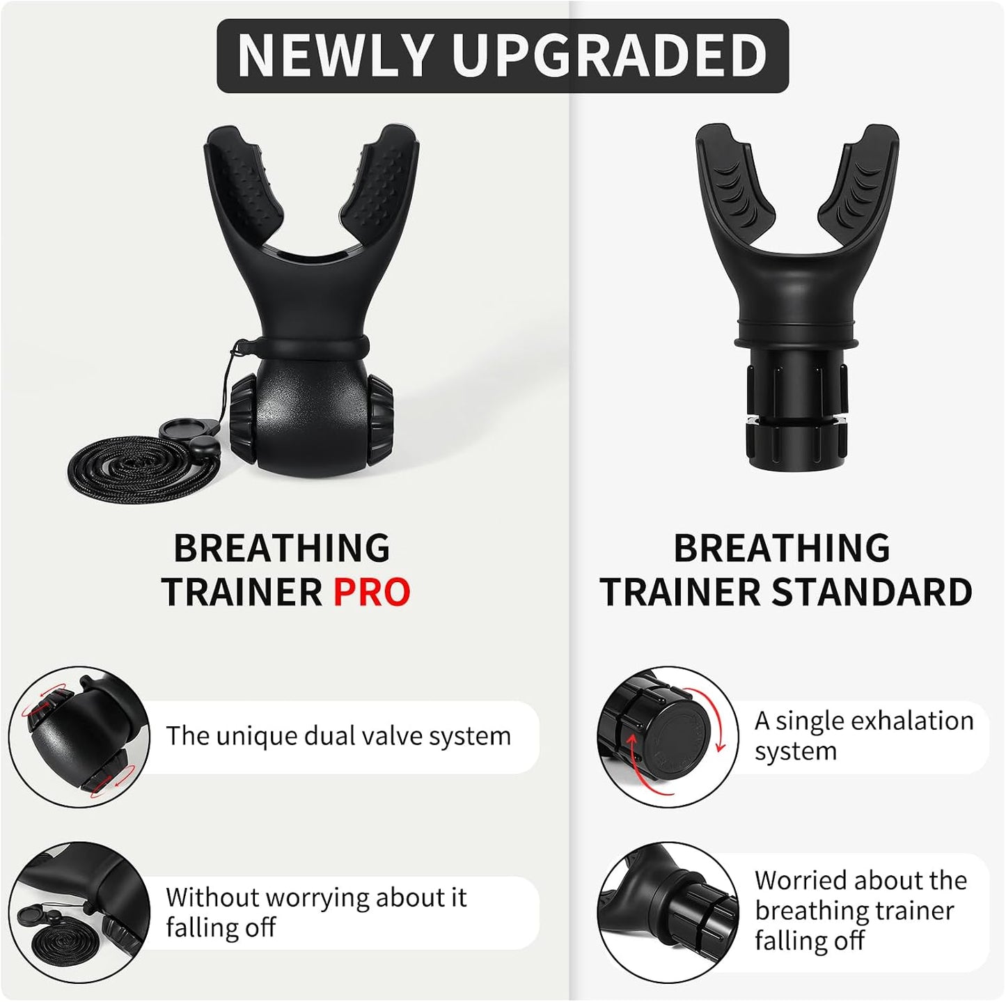 Breathing Trainer for Portable Lung Trainer, Breathing Resistance Trainer for Daily Fitness Training, Breathing Trainer for Lungs Different Fitness Needs & Easy to Clean.
