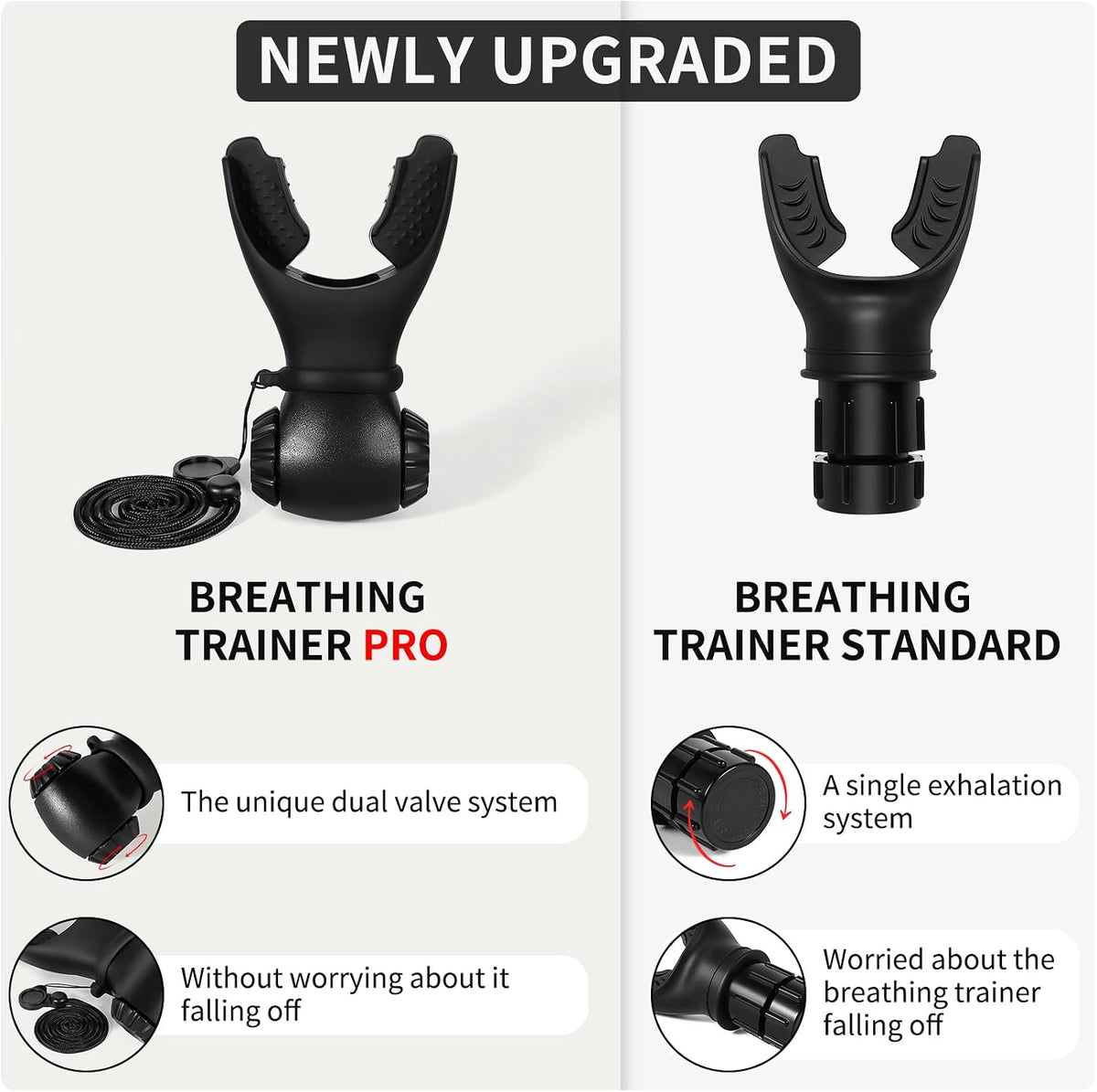 Breathing Trainer for Portable Lung Trainer, Breathing Resistance Trainer for Daily Fitness Training, Breathing Trainer for Lungs Different Fitness Needs & Easy to Clean.