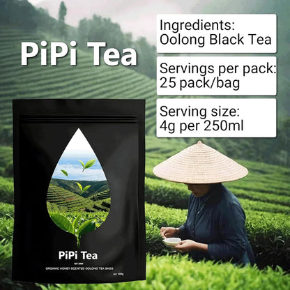 Pipi Tea Oolong,Pipi Oolong Tea, Extra Value 4g*25 Bags Selected Tea Leaves, Cortisol & Calming Tea for Stress Relief, Vegan, Non-GMO (1)