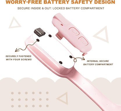 Rechargeable Kids Book Light, Cute Bookmark Reading Light for Kids, Dimmable Portable LED Book Light for Reading in Bed, Eye-Caring Bedtime Reading Lamp for Children & Travel, Black