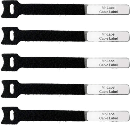 Mr-Label Unique Writable Cable Ties - Reusable Fastening Cable Straps - Identify Quickly Cable Labels - for Cord Management (Fastener)