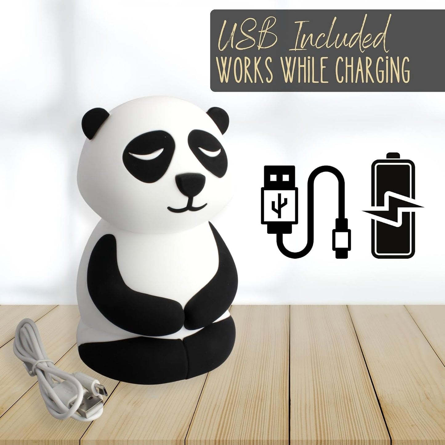 Calm Collective Peaceful Panda Breathing Trainer Light for Calming Stress, Anxiety Relief Items for ADHD, Mindfulness Meditation Tools for Depression, Great Self Care and Mental Health Gifts