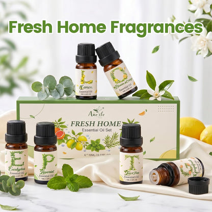 Auelife Men Essential Oils Set for Diffusers for Home, 6x10ml Scented Oil