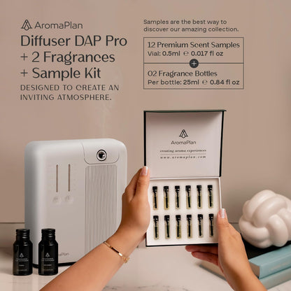AromaPlan 5 Star Collection Cold Air Scent Diffuser, Whole House (2 Scents Included)- Waterless Smart Aroma, Scent &Time Adjust., App Control, HVAC | Home, Commercial, Hotel | Large Room, 2,000 sq.ft