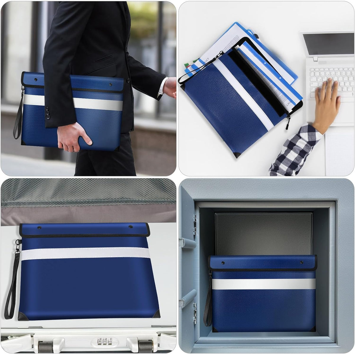 Vailoin 6200°F Fireproof Document Bag, 8 Layers of Heat Insulated Materials
