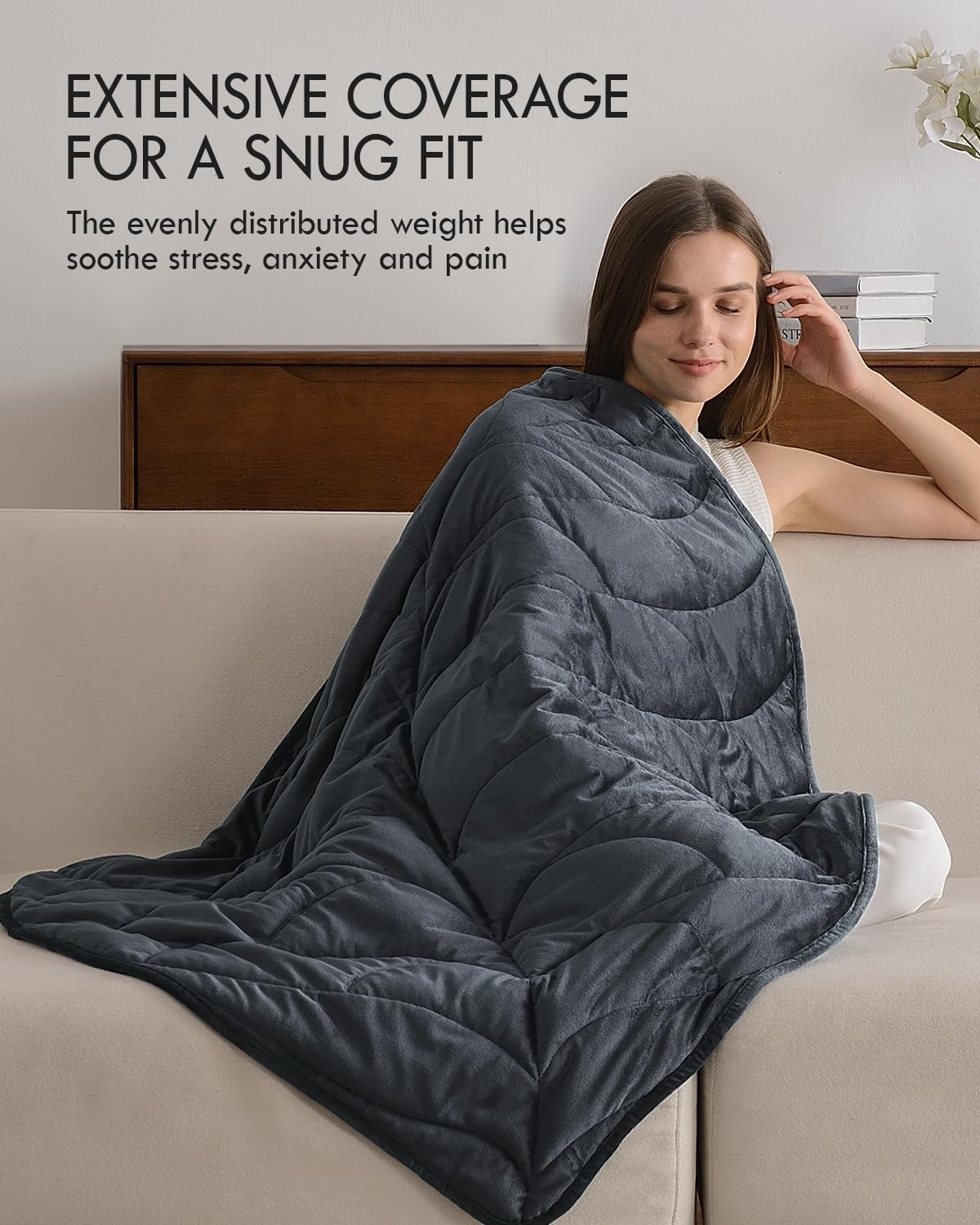 Kaisa Weighted Lap Blanket 7 lbs 41" x 53", Cozy Luxury Crystal Velvet Small Weighted Blanket for Adults, Portable Travel Weighted Blanket for Relaxation, All-Season Blanket, Machine Washable, Green