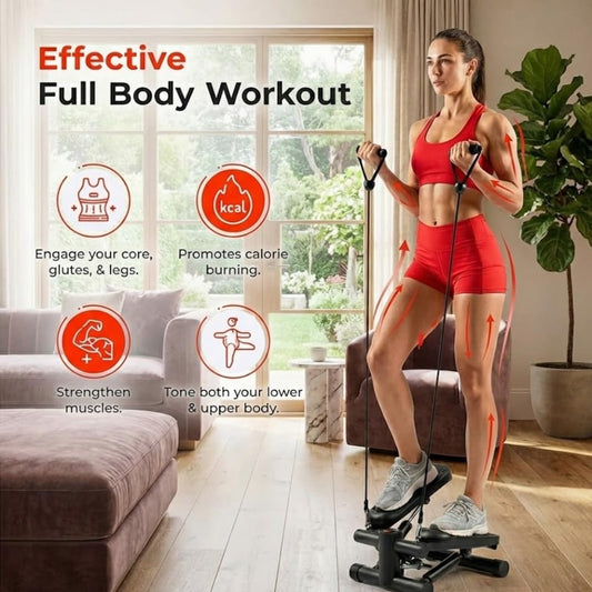 Compact Stepper Machine for Indoor Cardio & Leg Workout | Small Portable Step Exercise Equipment for At-Home Fitness | Quiet & Stable Fitness Stepper | Mini Stair Stepper for Home by ENERGI CORE