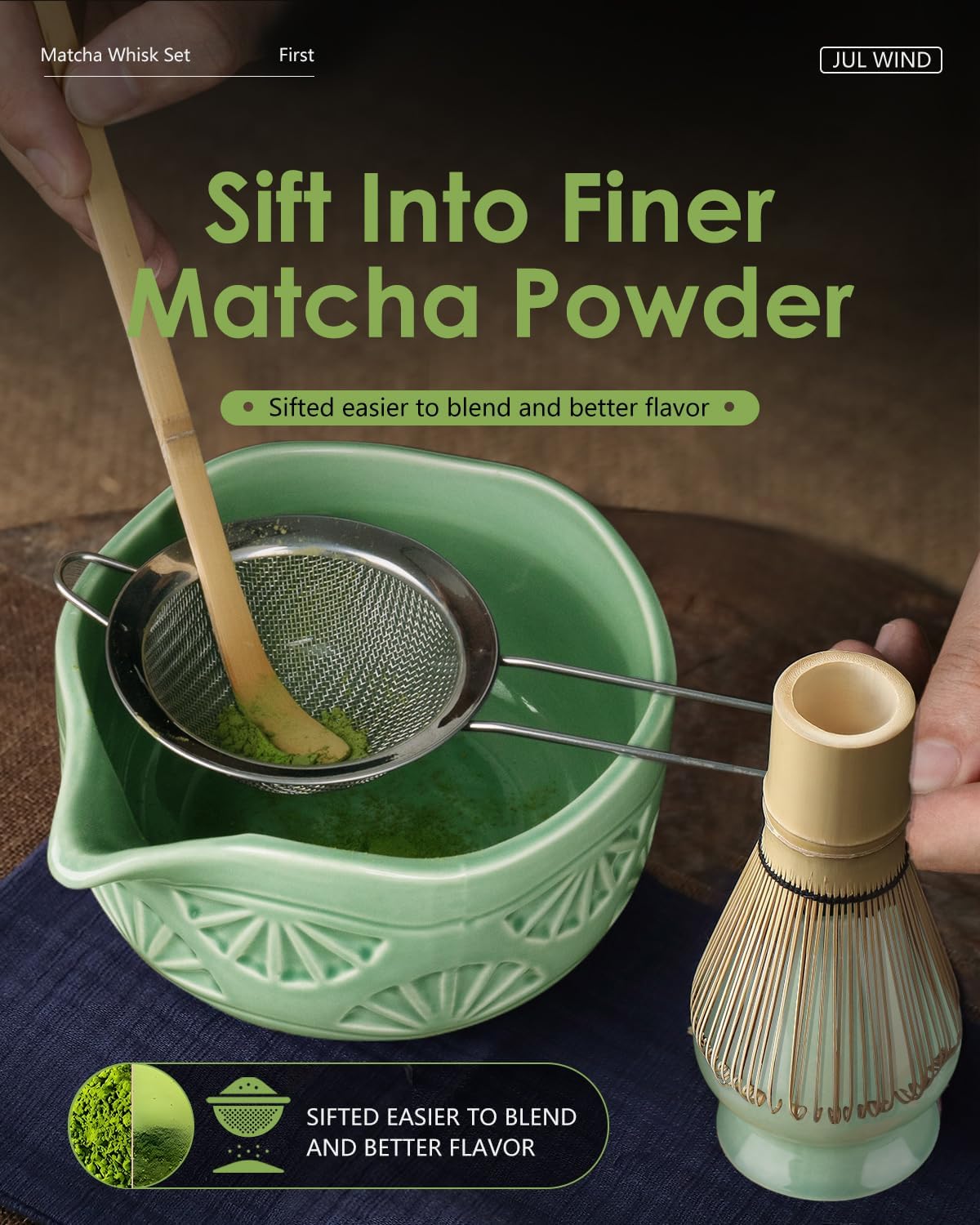 Matcha Whisk - 2-pack Bamboo matcha Whisk set, Handcrafted Traditional Japanese Chasen, 100-Prong Matcha Stirrer Wisk Mixer Brush for Authentic Matcha Tea Preparation